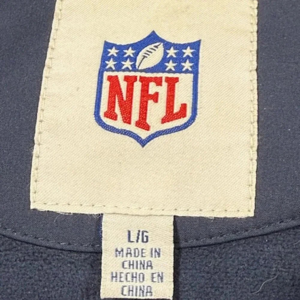 NFL Denver Broncos Mens Large Jacket Full Zip Navy Blue and Embroidered Bronco - Picture 3 of 12